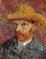 Self Portrait with Straw Hat 4 Vincent van Gogh
